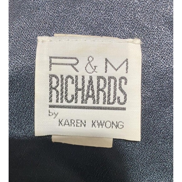 Vintage R&M Richards Jacket Womens 14P Emerald Green Velvet Gold Button USA 90s - Picture 5 of 10